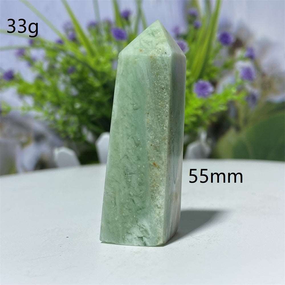 Green Moonstone Crystal Square Tower