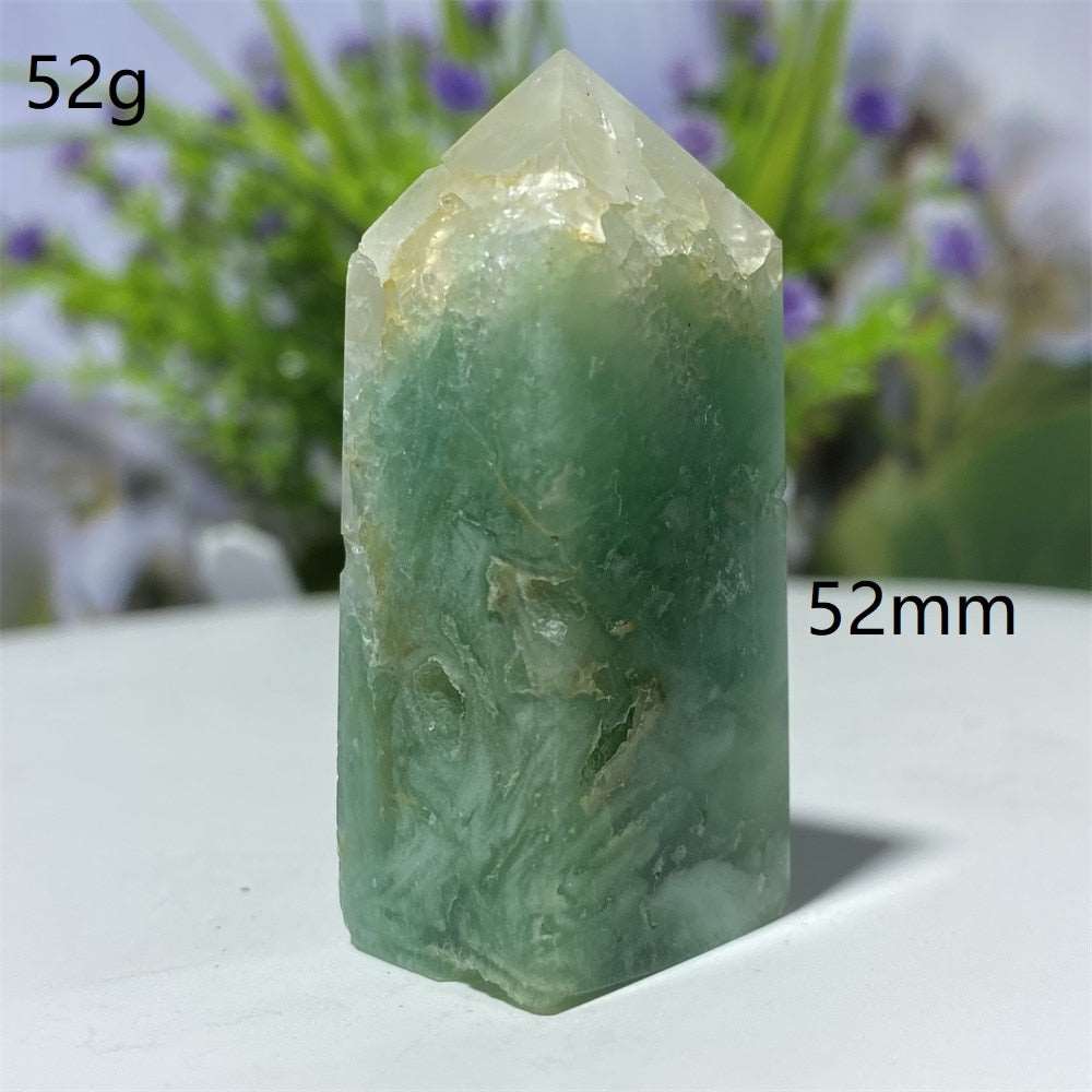 Green Moonstone Crystal Square Tower