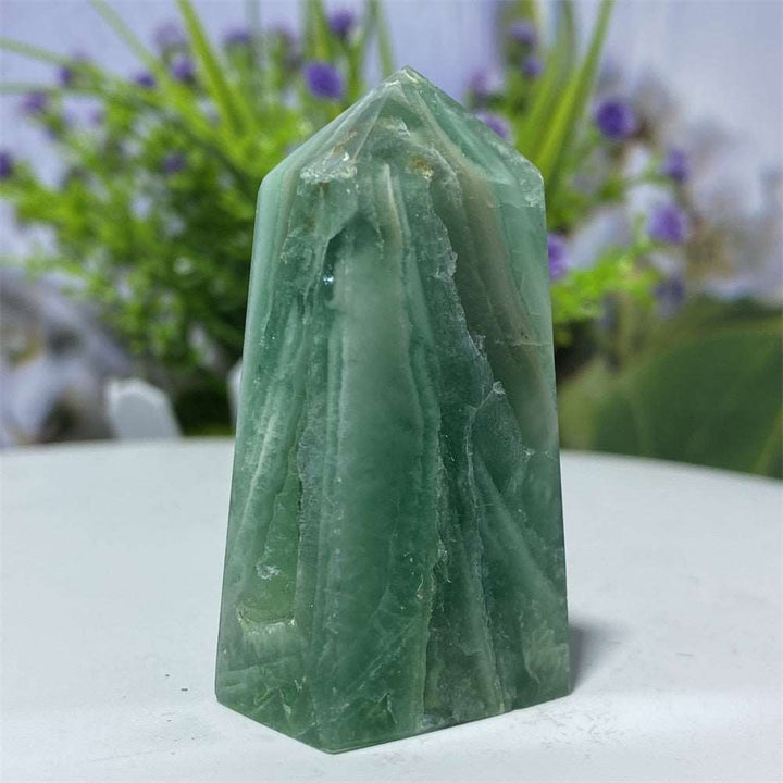 Green Moonstone Crystal Square Tower