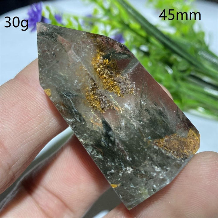 Green Phantom Quartz Hexagon Prism Point