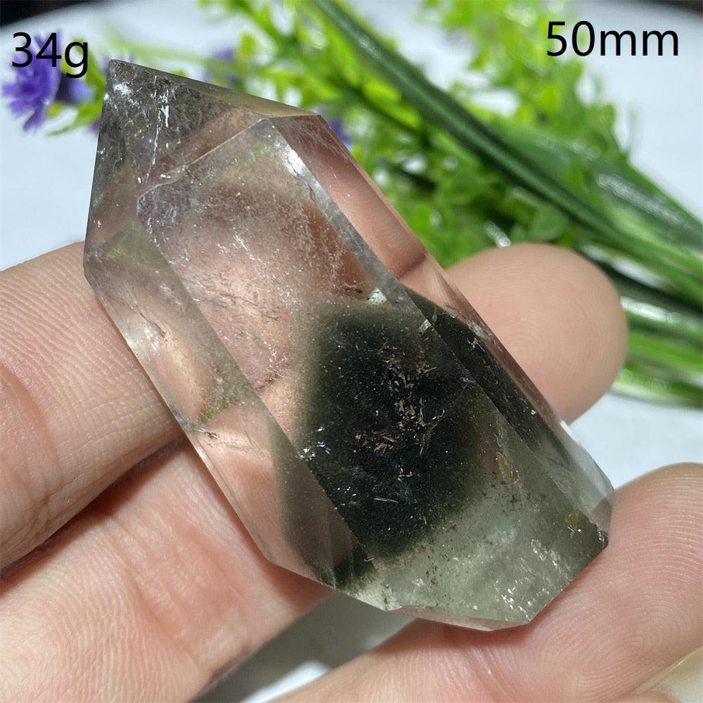 Green Phantom Quartz Hexagon Prism Point