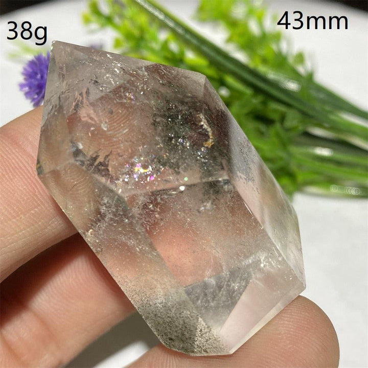 Green Phantom Quartz Hexagon Prism Point