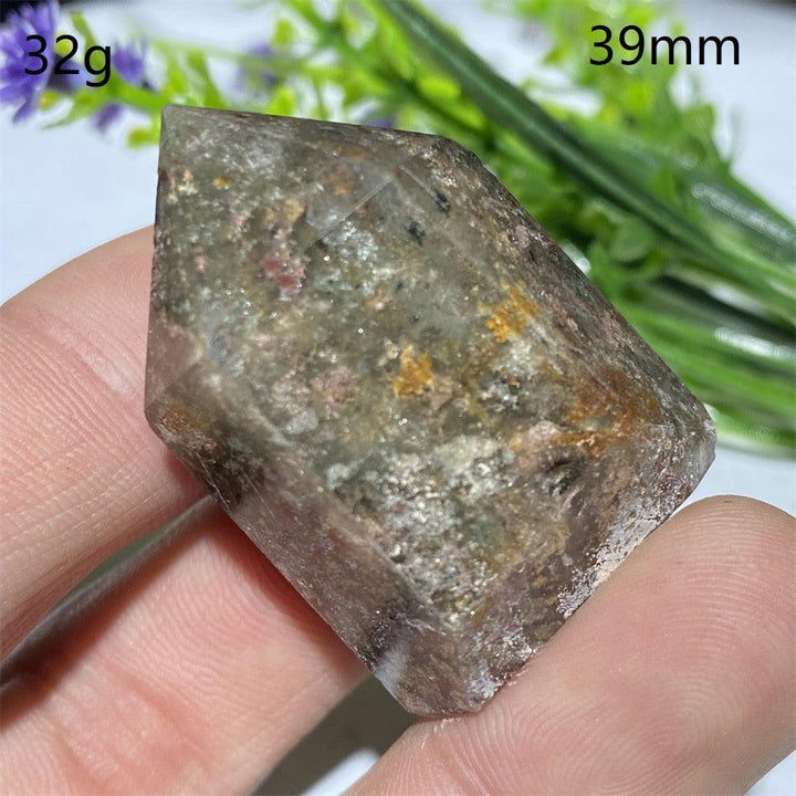 Green Phantom Quartz Hexagon Prism Point