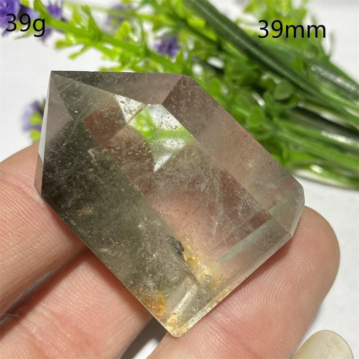 Green Phantom Quartz Hexagon Prism Point