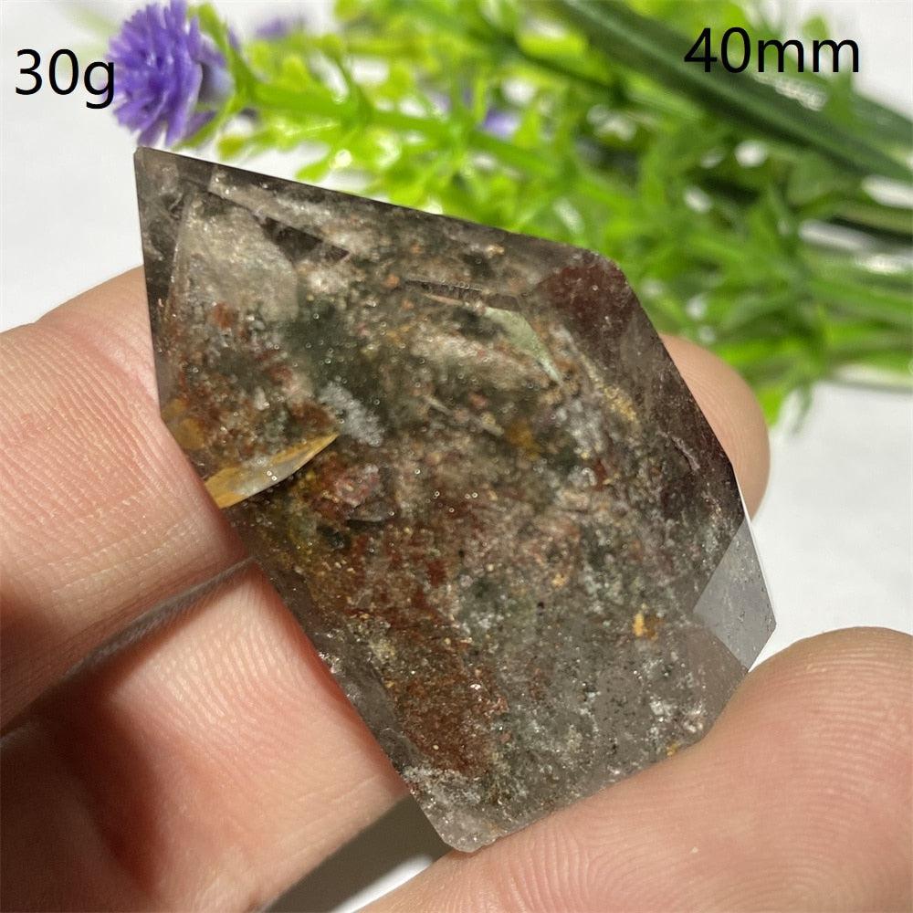 Green Phantom Quartz Hexagon Prism Point