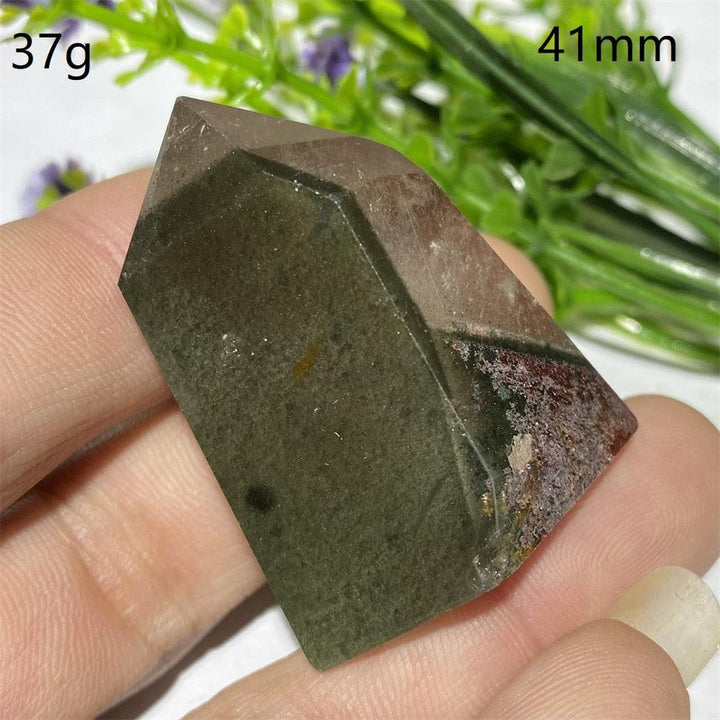 Green Phantom Quartz Hexagon Prism Point