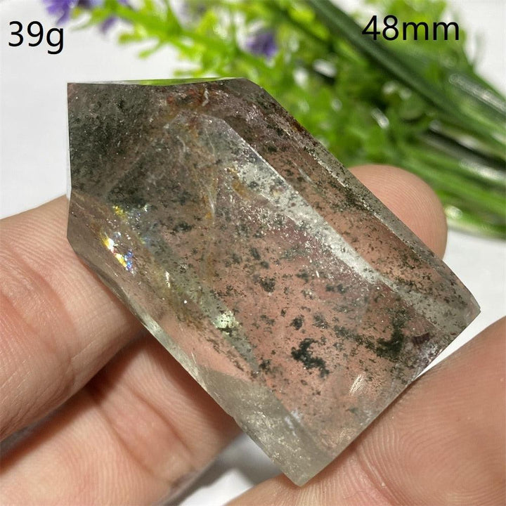 Green Phantom Quartz Hexagon Prism Point