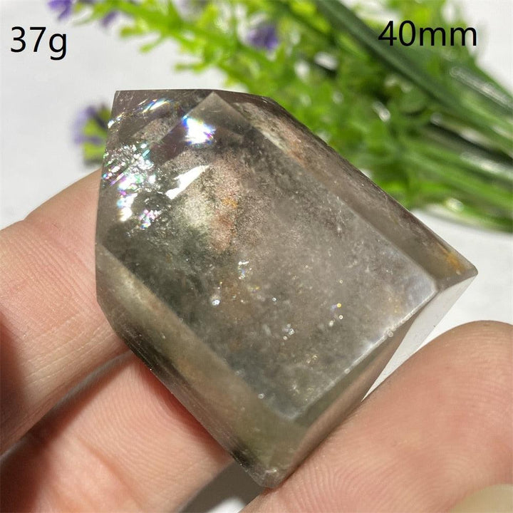 Green Phantom Quartz Hexagon Prism Point