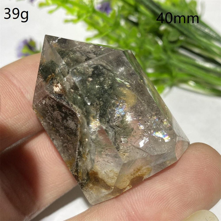 Green Phantom Quartz Hexagon Prism Point