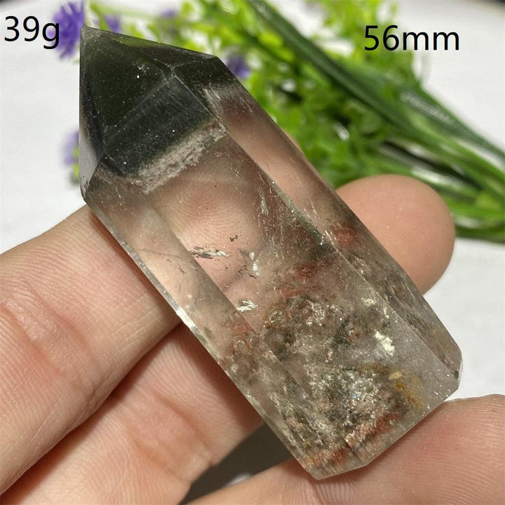 Green Phantom Quartz Hexagon Prism Point