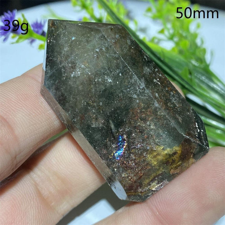 Green Phantom Quartz Hexagon Prism Point