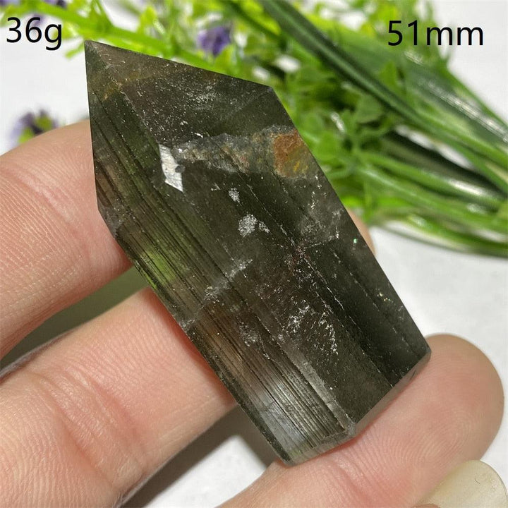 Green Phantom Quartz Hexagon Prism Point