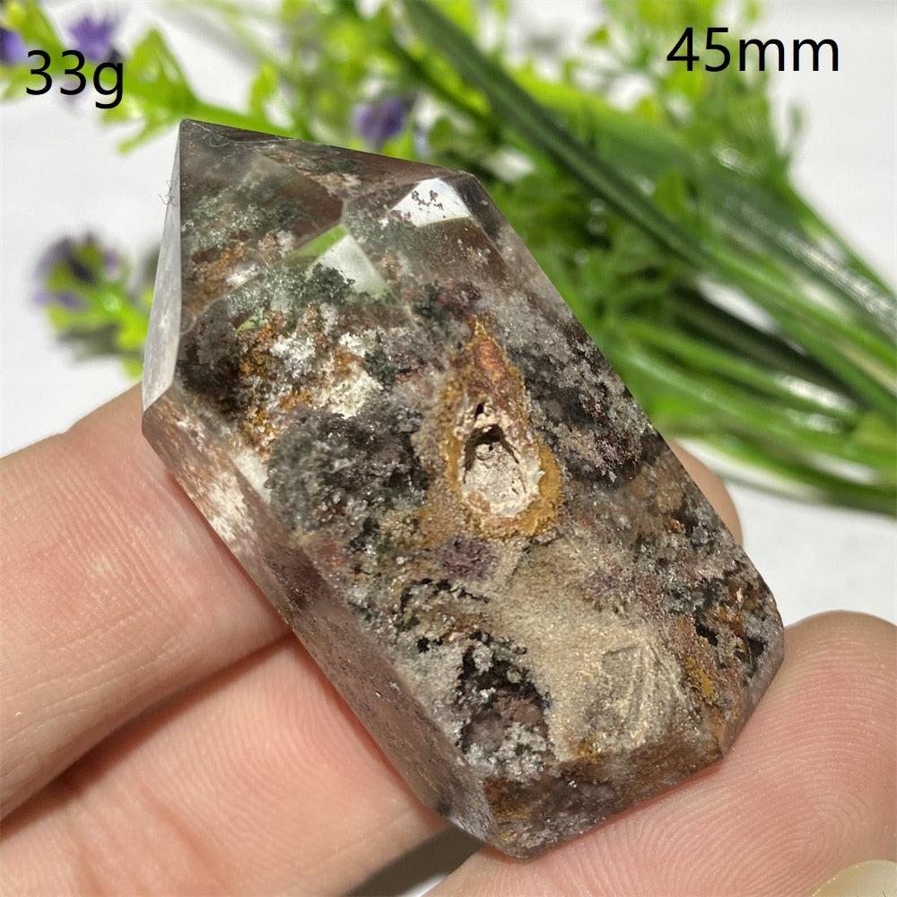 Green Phantom Quartz Hexagon Prism Point