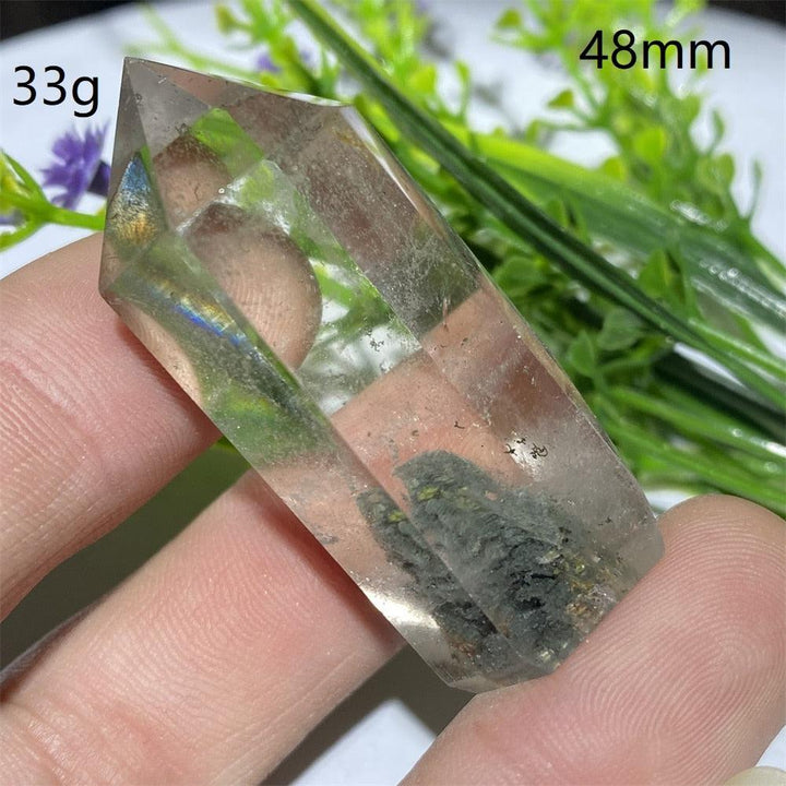 Green Phantom Quartz Hexagon Prism Point