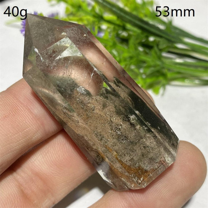 Green Phantom Quartz Hexagon Prism Point