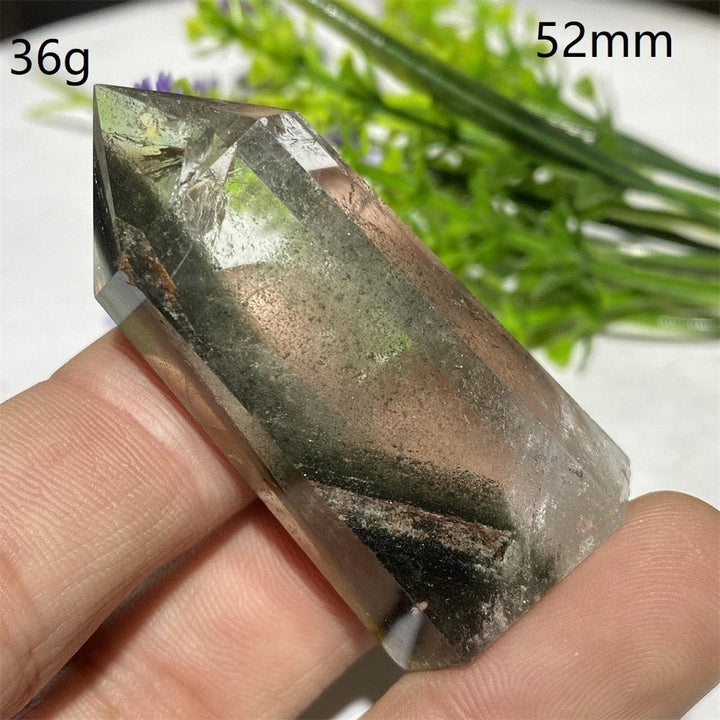 Green Phantom Quartz Hexagon Prism Point