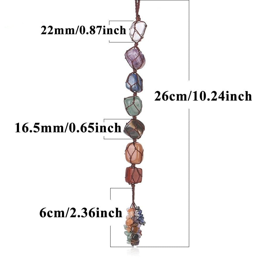 7 Chakra Tumbled Gemstone Hanging Decoration