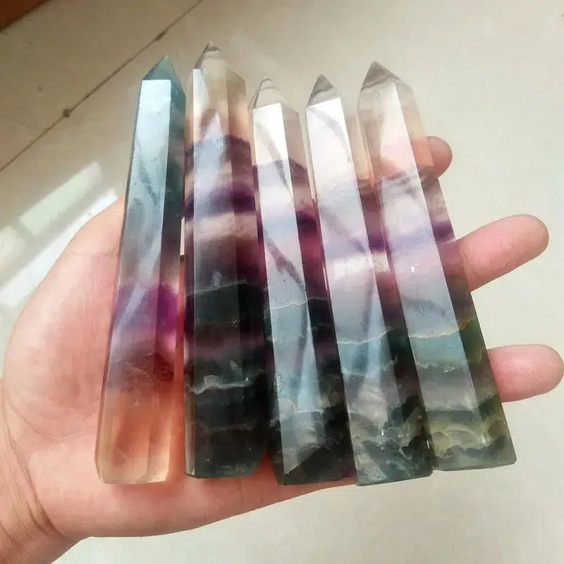 Rainbow Fluorite Crystal Tower