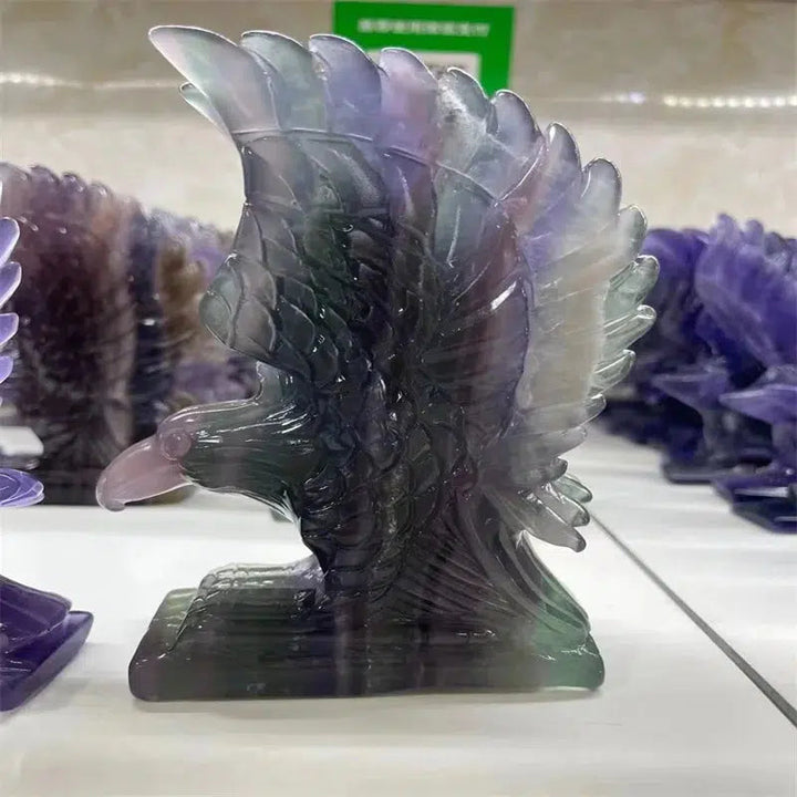 Handmade Carved Fluorite Eagle