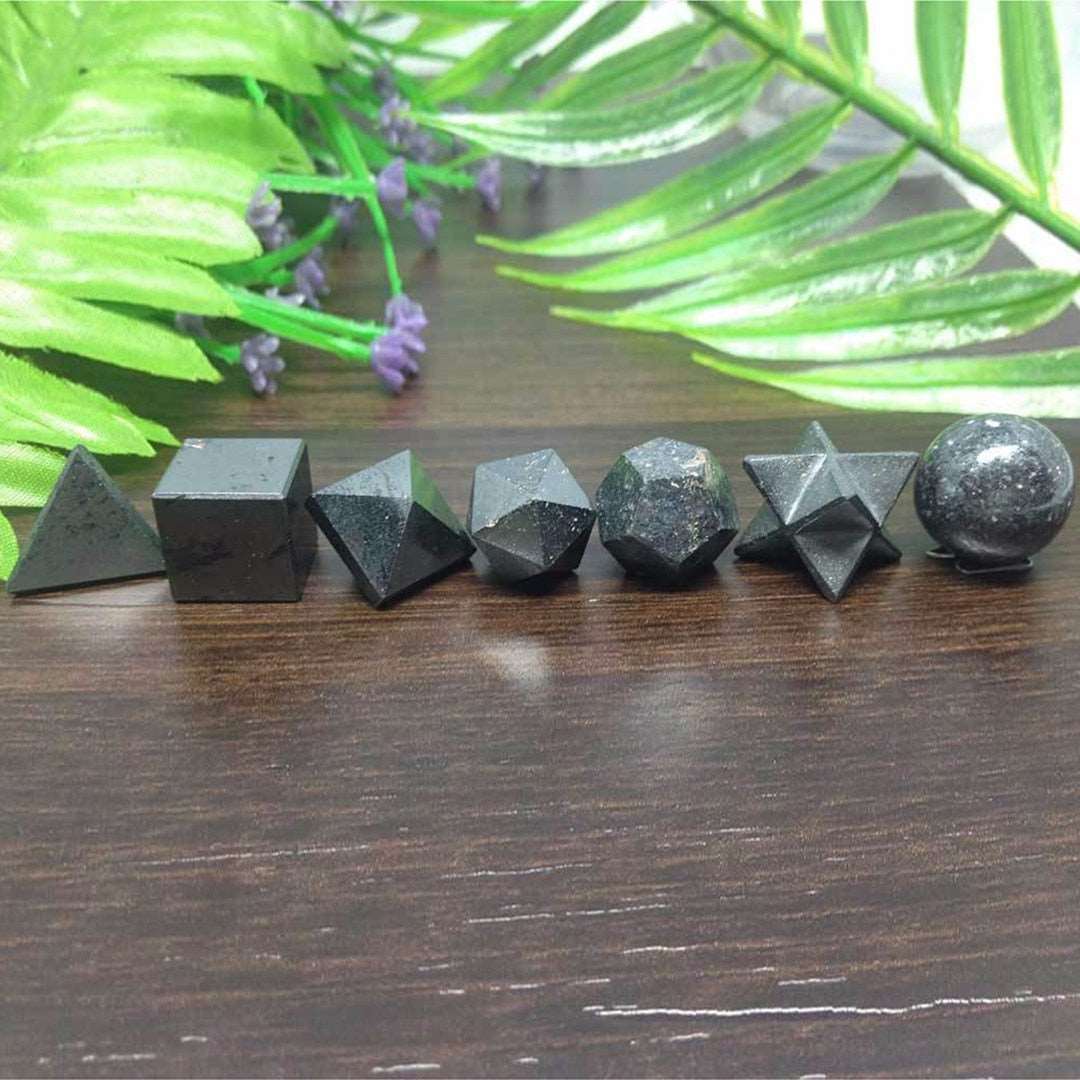 Hematite Platonic Solids 7 Piece Set