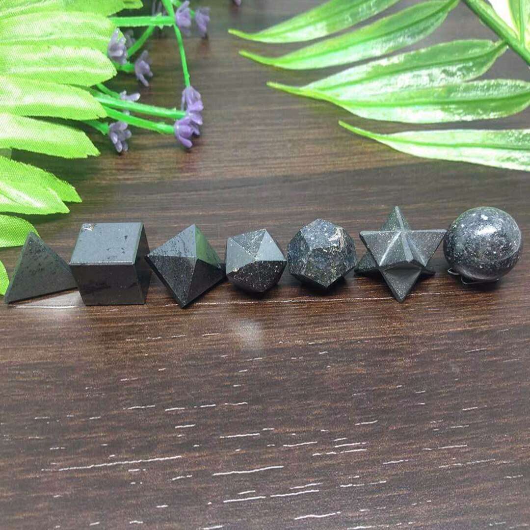 Hematite Platonic Solids 7 Piece Set