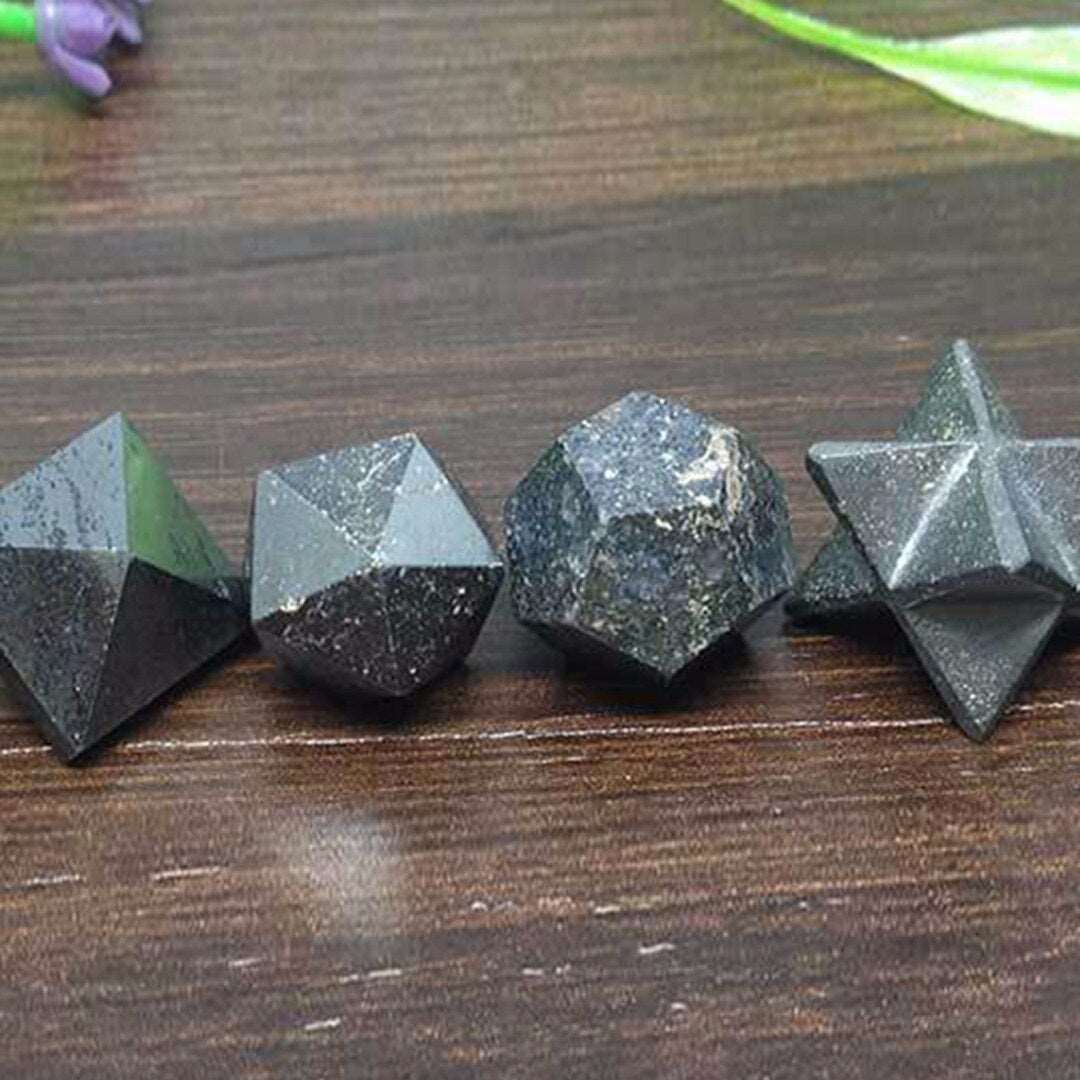 Hematite Platonic Solids 7 Piece Set