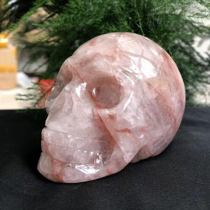 Hematoid Fire Quartz Skull