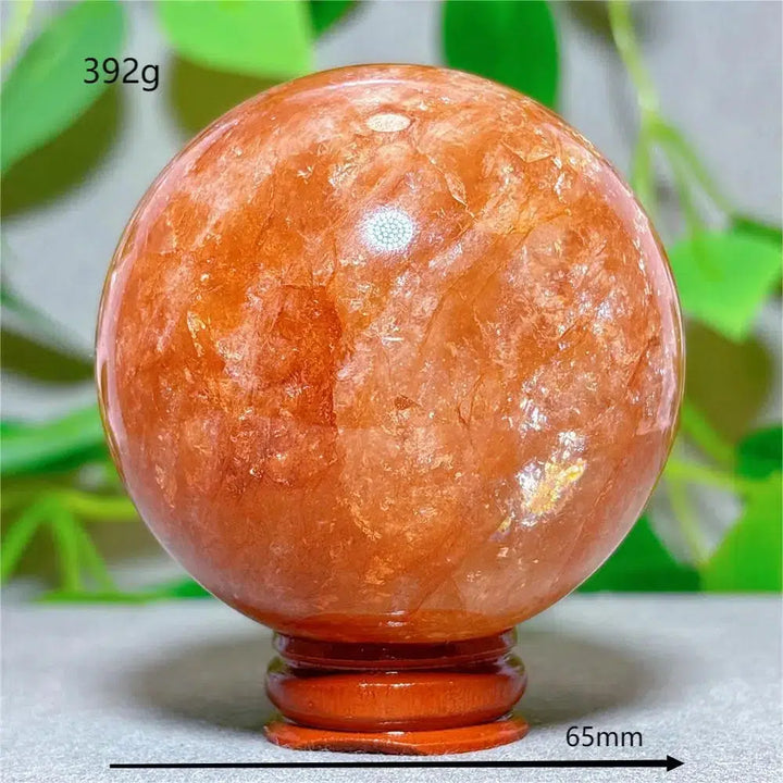 Hematoid “Fire” Quartz Sphere + Stand