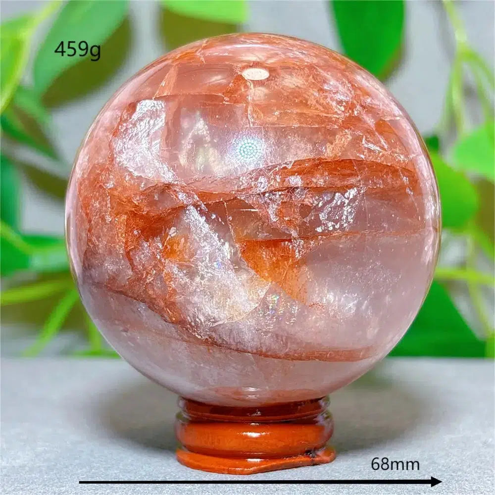 Hematoid “Fire” Quartz Sphere + Stand