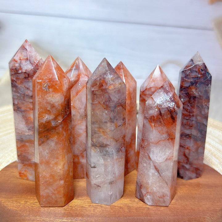 Hematoid Fire Quartz Tower