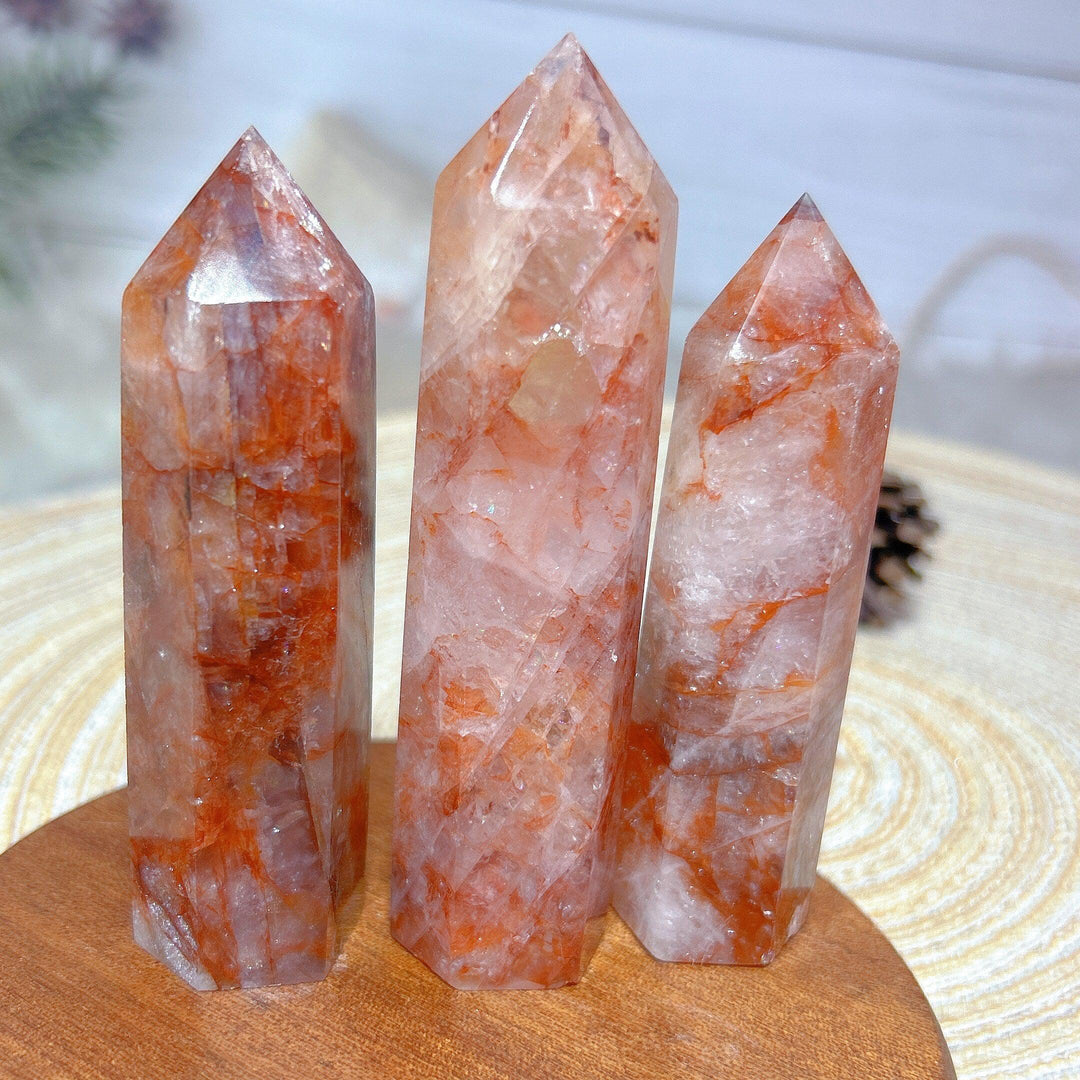 Hematoid Fire Quartz Tower