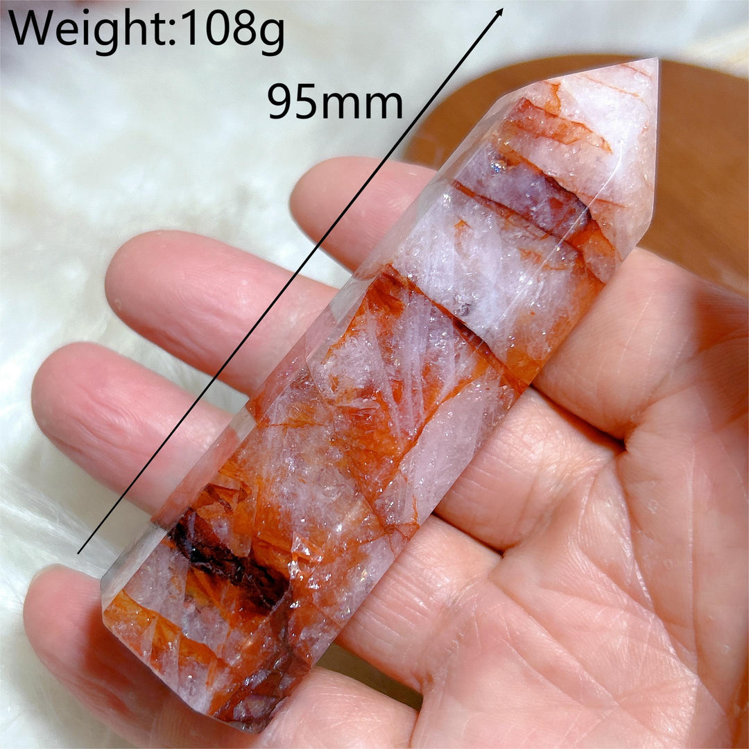 Hematoid Fire Quartz Tower