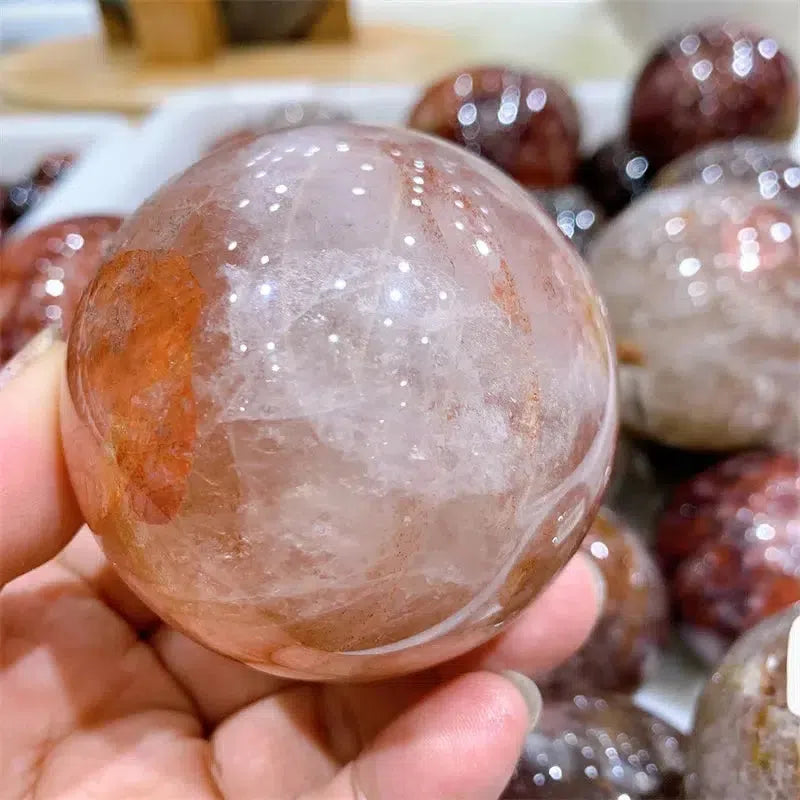 Hematoid Quartz Crystal Sphere