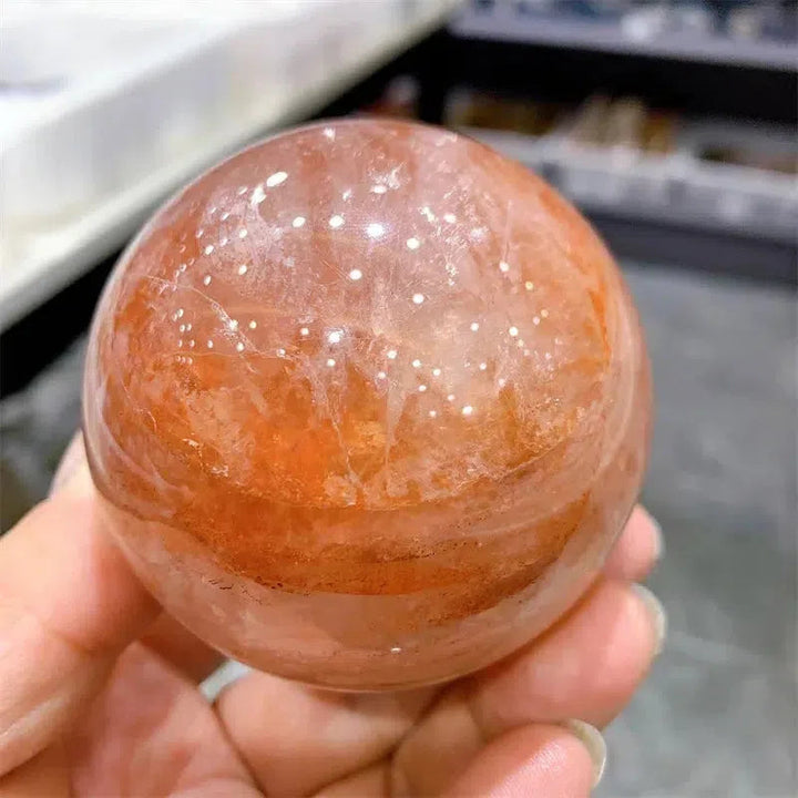 Hematoid Quartz Crystal Sphere