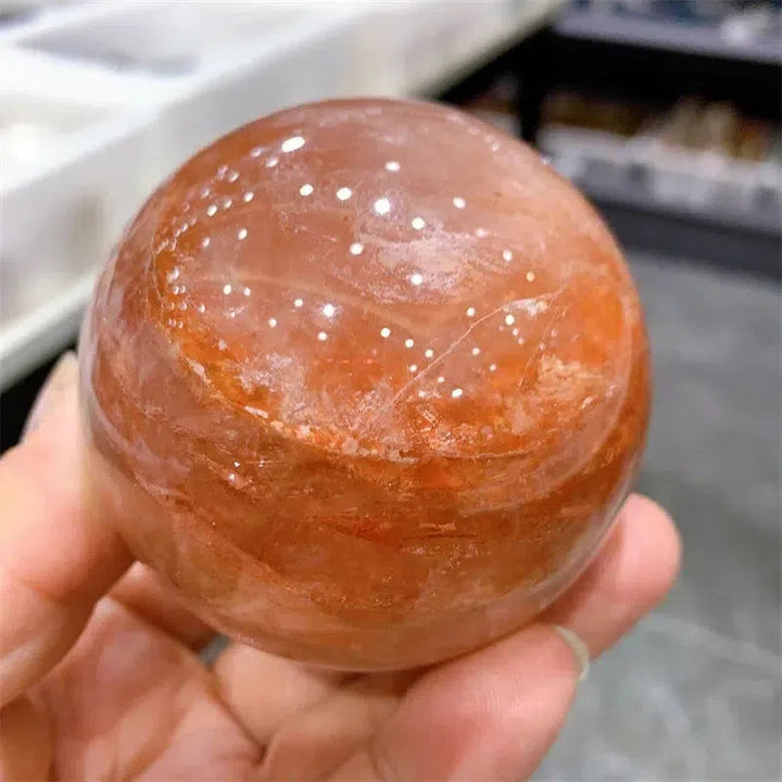 Hematoid Quartz Crystal Sphere