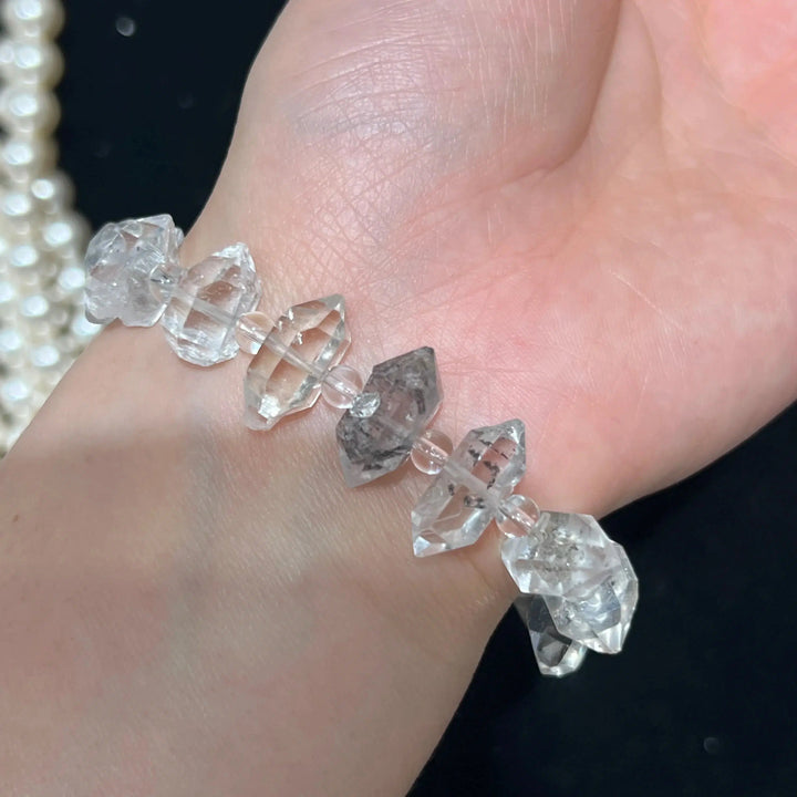 Herkimer Diamond Quartz Beaded Bracelet