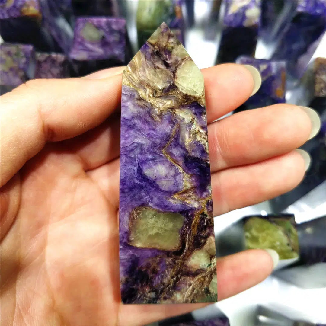 Charoite Crystal Tower