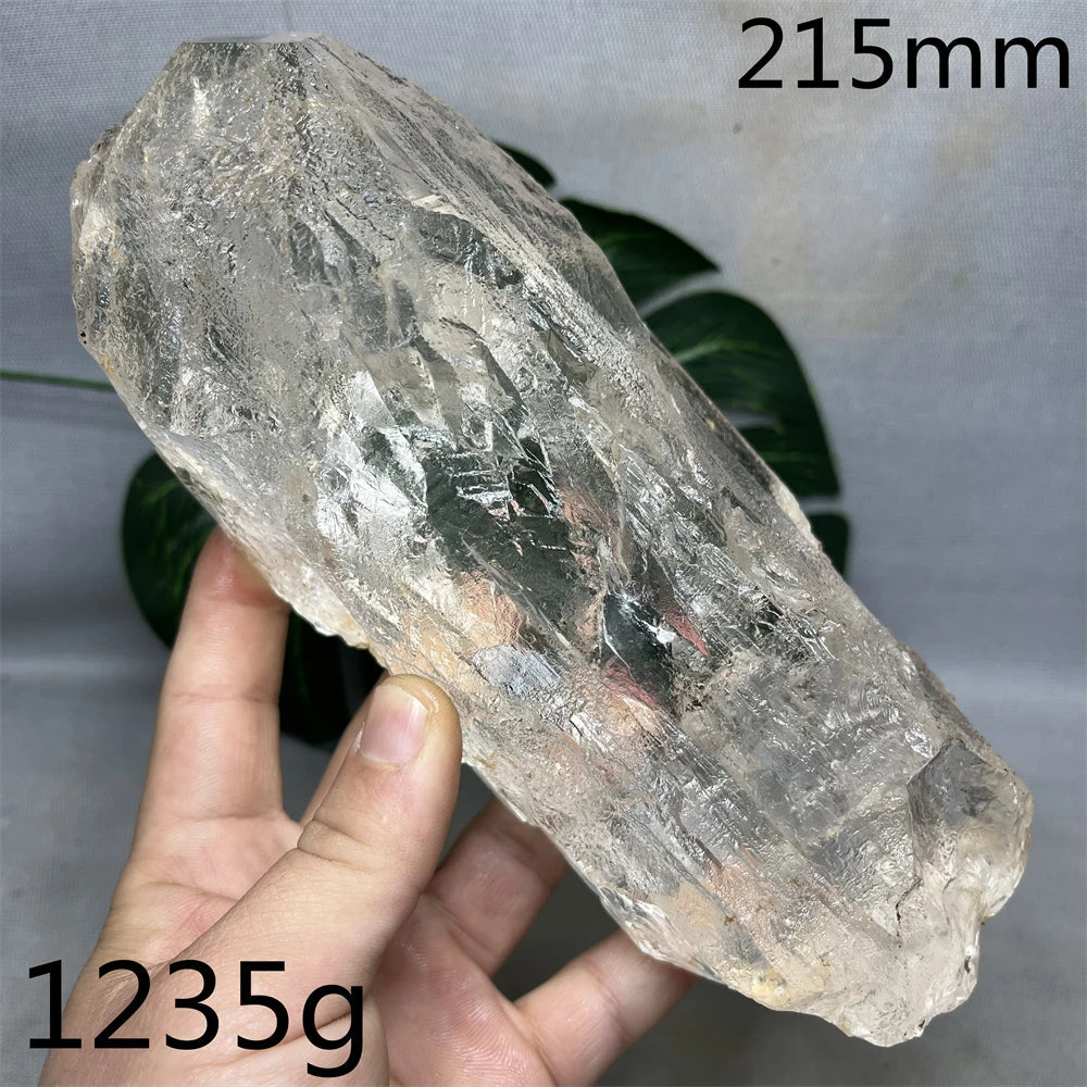 High Altitude Super Clear Water Etched Himalayan Rainbow Quartz + Base