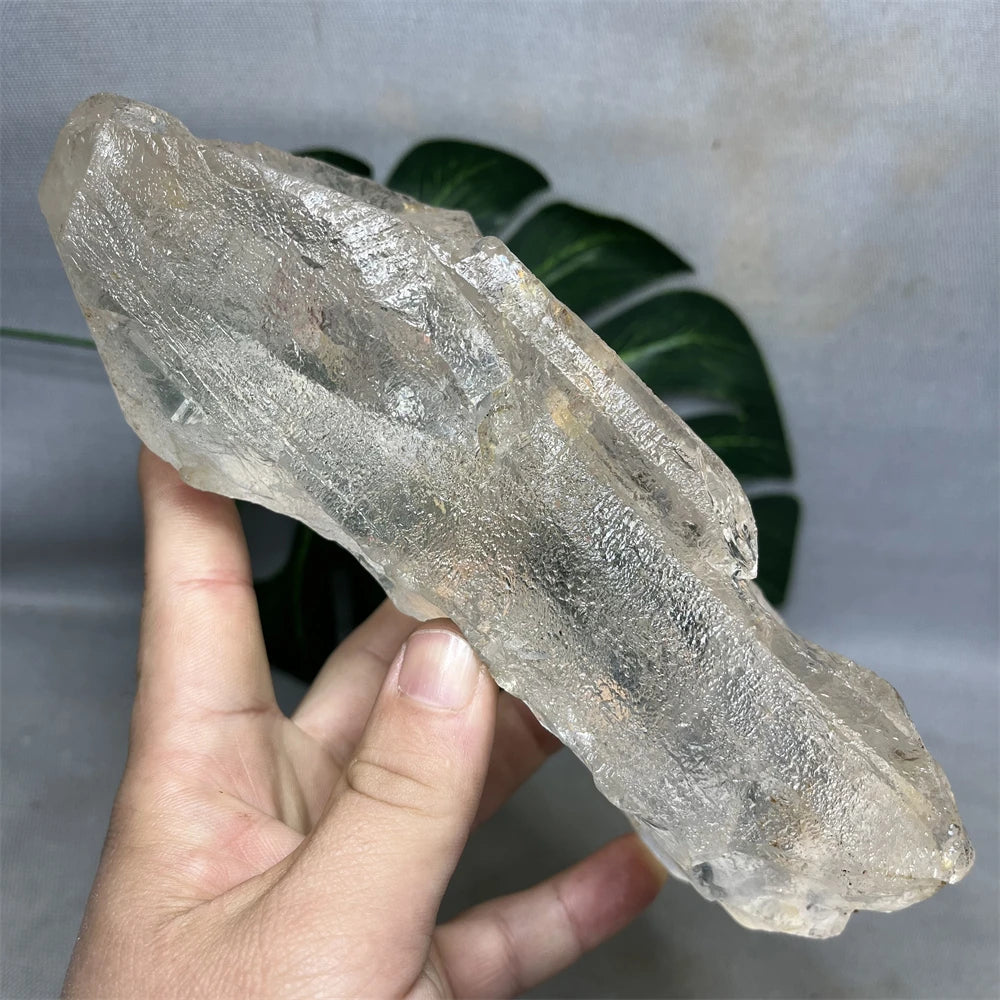 High Altitude Super Clear Water Etched Himalayan Rainbow Quartz + Base