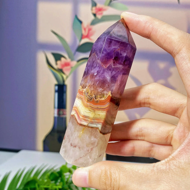 High Quality Amethyst Agate Tower