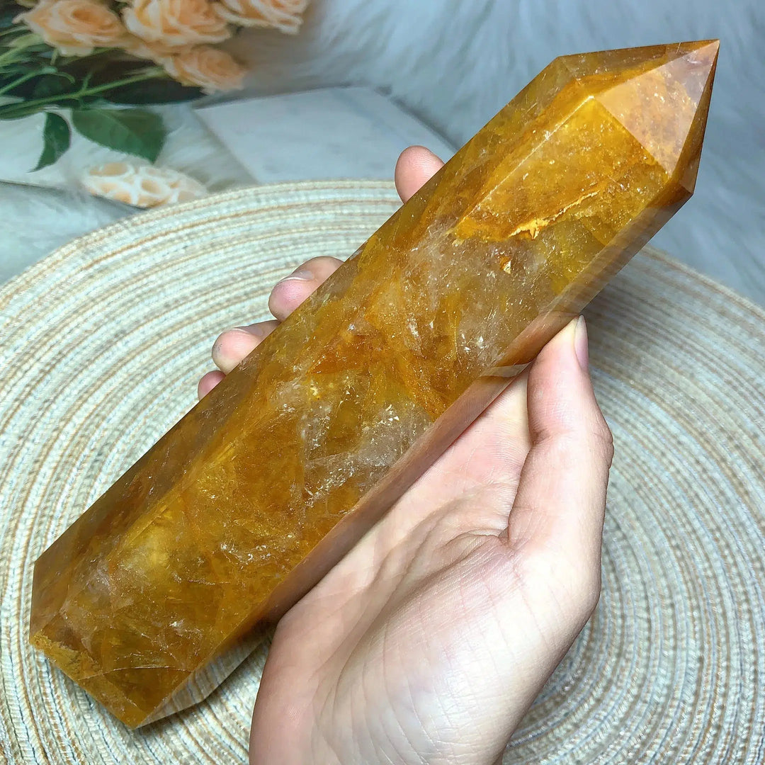 High Quality Golden Healer Quartz Tower