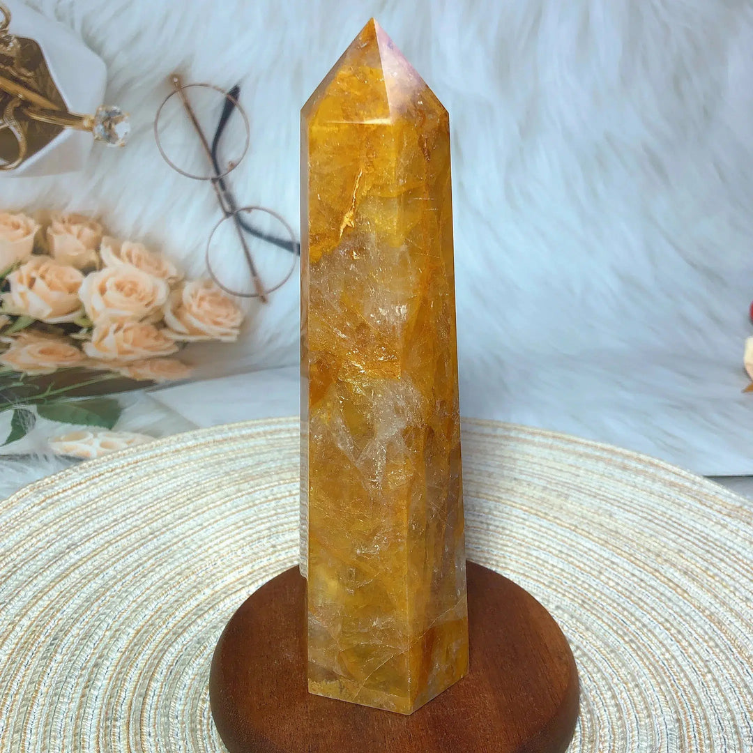 High Quality Golden Healer Quartz Tower