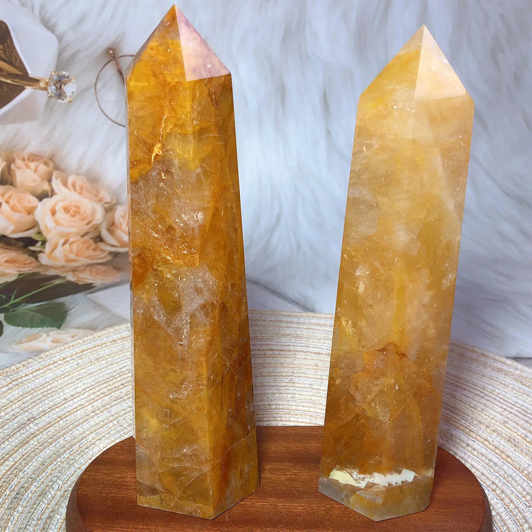 High Quality Golden Healer Quartz Tower