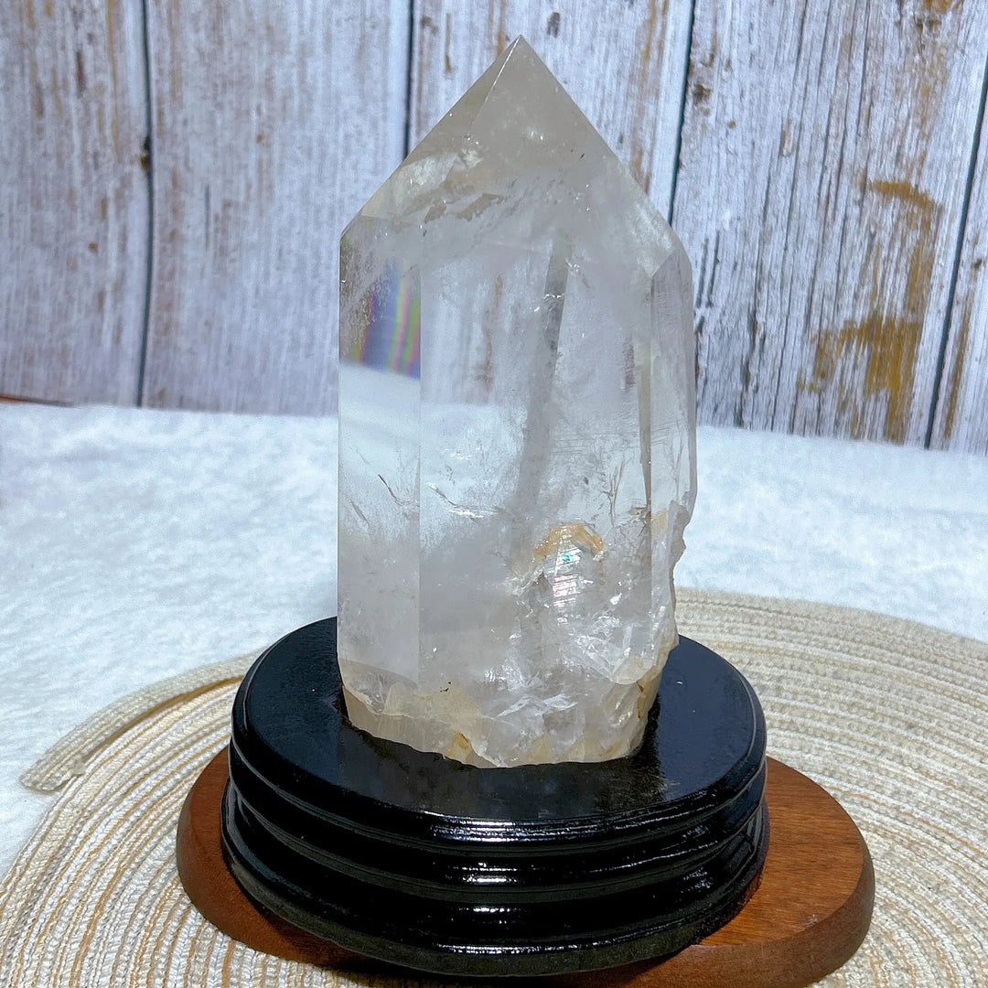 High Quality Natural Clear Quartz Rainbow Point