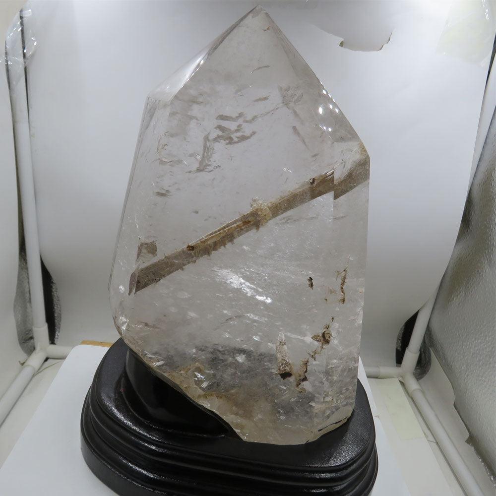 Huge Quartz with Tourmaline Crystal Tower