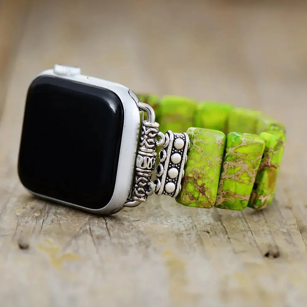 Imperial Jasper Smartwatch Band-Bands-Ali-Green-Small-Apple 38-41MM Plate-Crystal Destiny