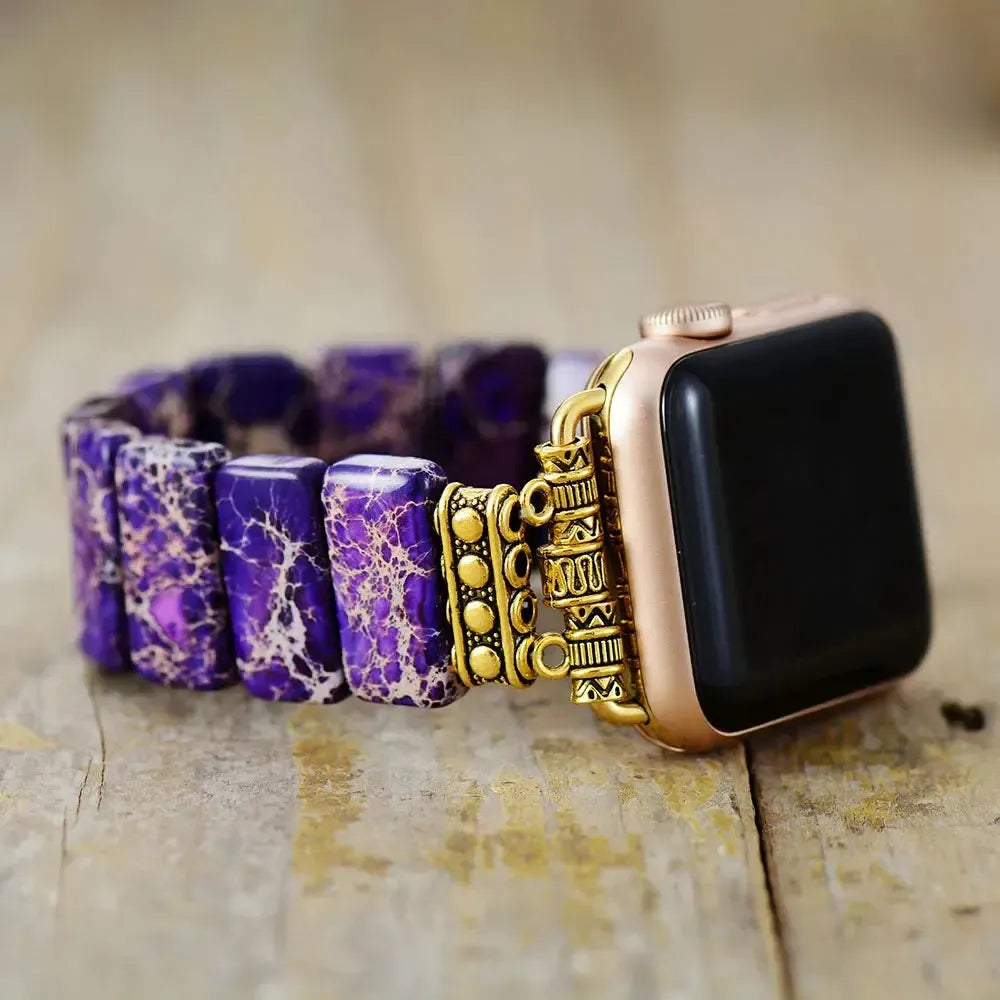 Imperial Jasper Smartwatch Band-Bands-Ali-Purple-Small-Apple 38-41MM Plate-Crystal Destiny