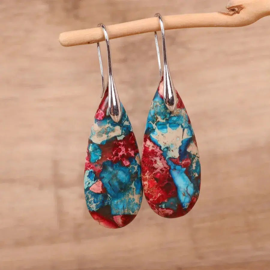 Imperial Jasper Teardrop Earrings