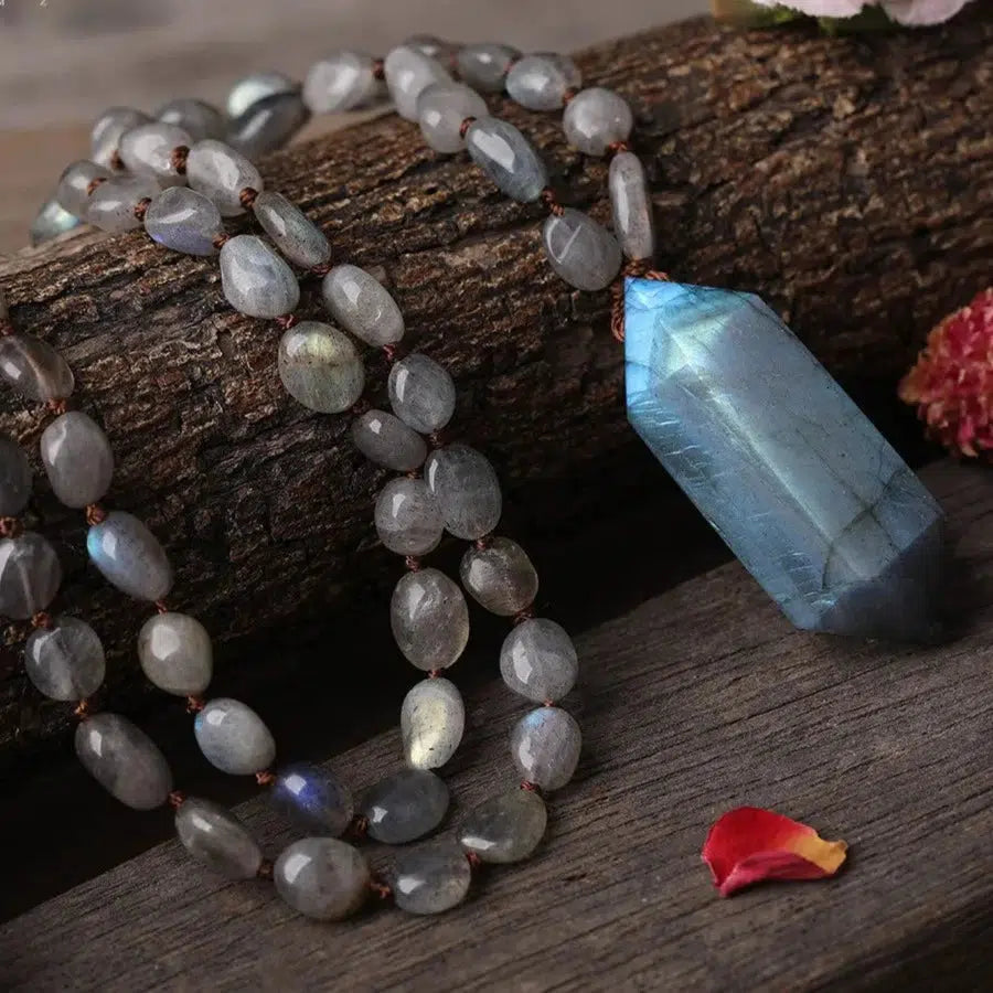 Labradorite Double Point Necklace