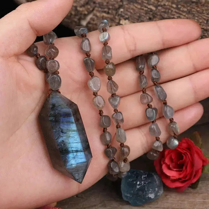 Labradorite Double Point Necklace